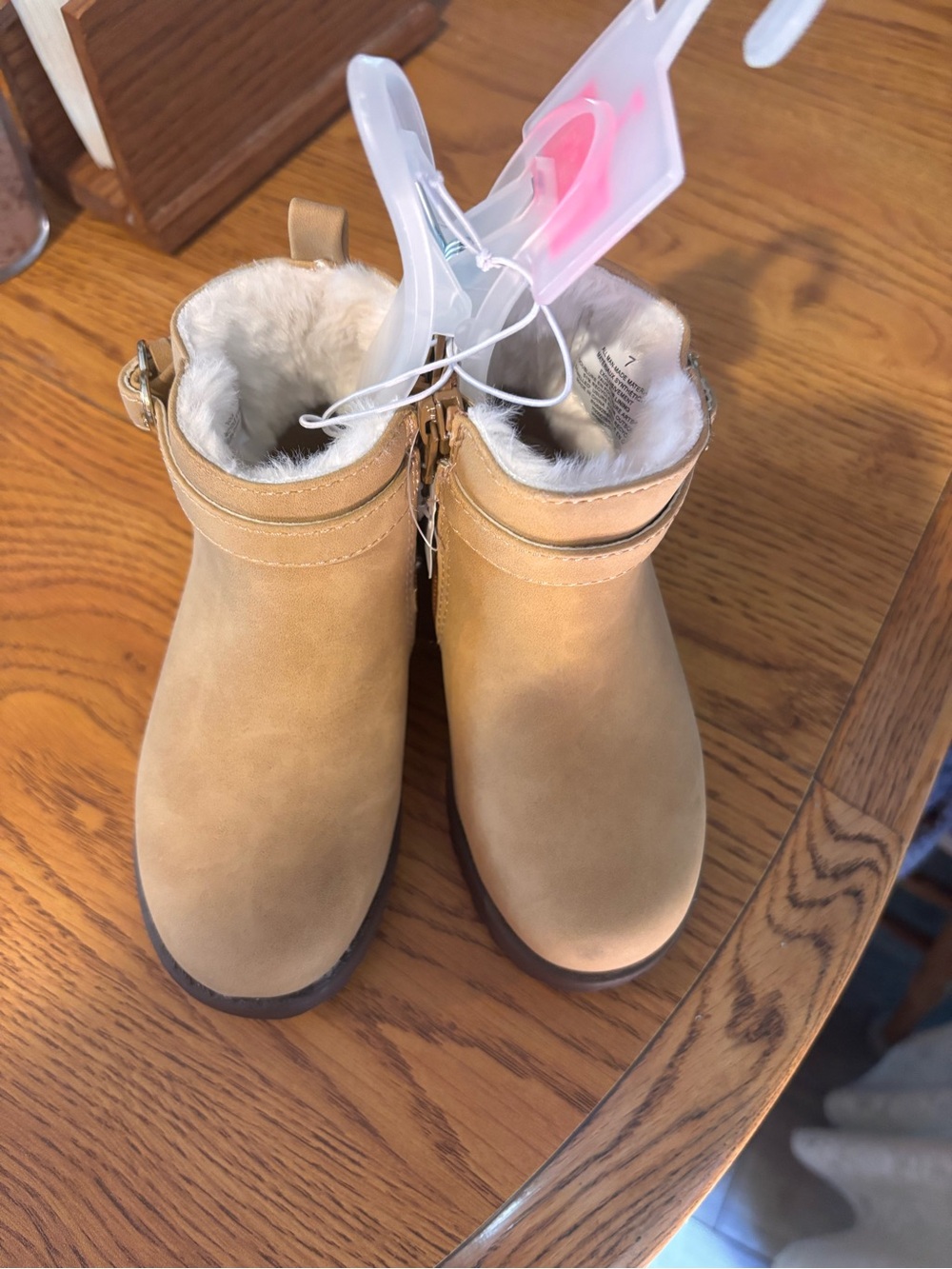 The Children's Place Tan Faux-Fur Lined Kids Boots